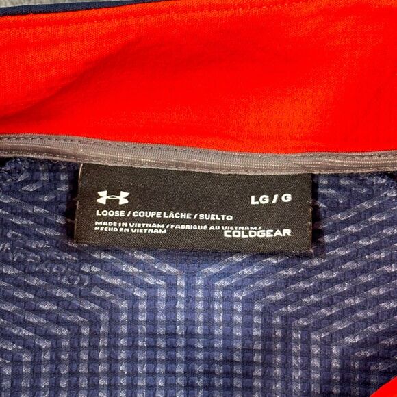 Auburn Tigers Under Armour Quarter Zip Pullover Men's Large Loose Fit Cold Gear - Picture 4 of 12